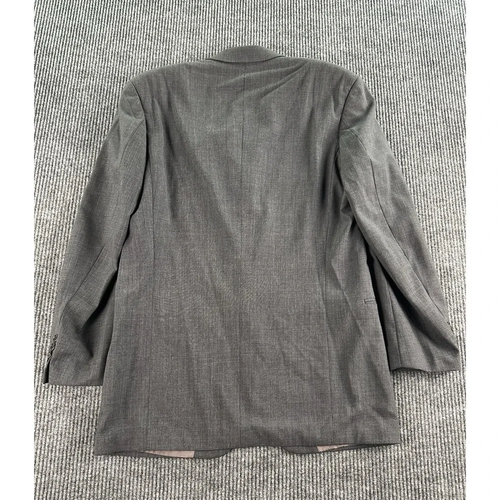 Hugo Boss Suit Jacket 40 L Gray Wool Birdseye Einstein Sigma USA Luxury Designer